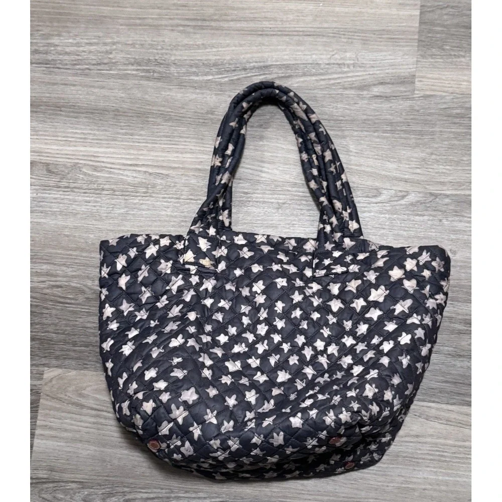 MZ Wallace Medium Metro Tote Quilted All Over Star Print bag Rare - Picture 3 of 13